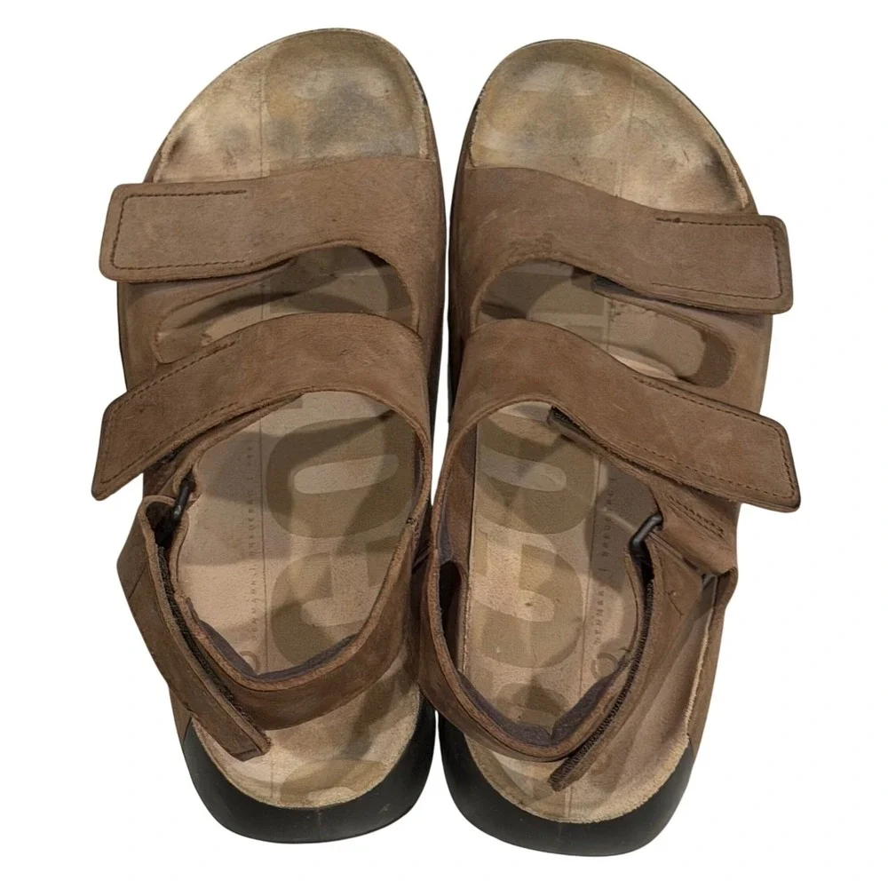 ECCO‎ Cozmo Nubuck Two Strap Sandal Mens 5-5.5 EU 39 Adjustable Comfort Outdoors